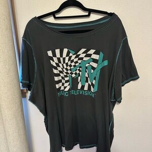 Torrid MTV Graphic Tee - Black and Teal